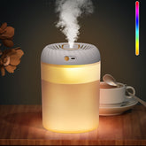 Humidificador de doble boquilla de 3000 ml con pantalla digital de sincronización y luz ambiental colorida